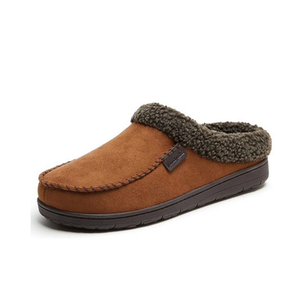 Dearfoams Men’s Microfiber Suede Clog