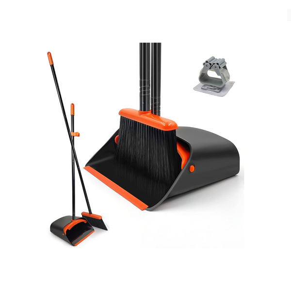 Long Handle And Lightweight Broom and Dustpan Set