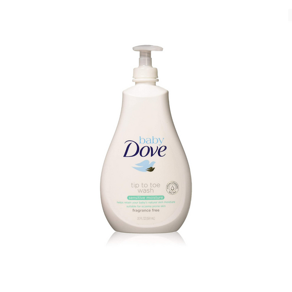 4 Bottles of Baby Dove Sensitive Moisture Tip to Toe Wash and Shampoo