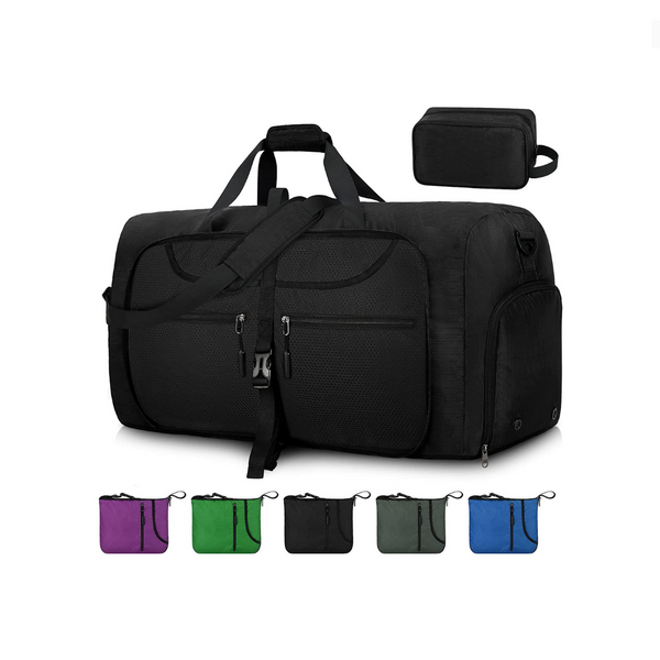 Foldable Duffle Bag with Shoe Compartment