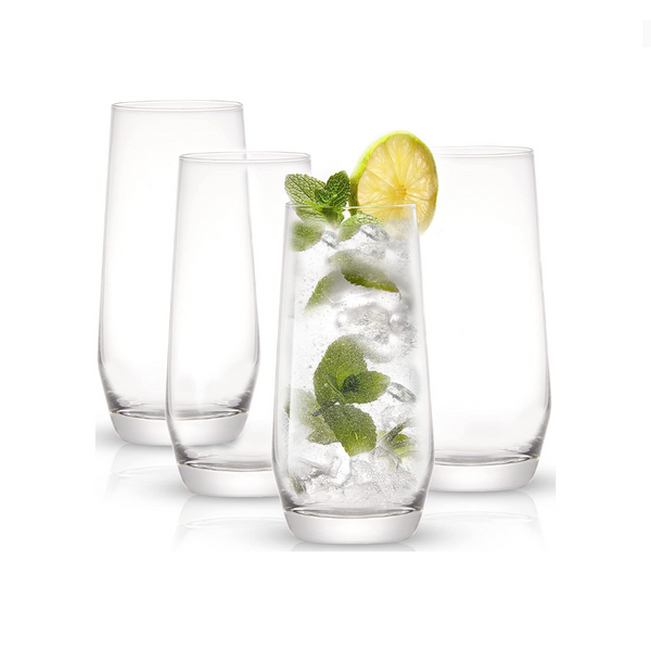 Set of 4 Crystal Highball Glasses