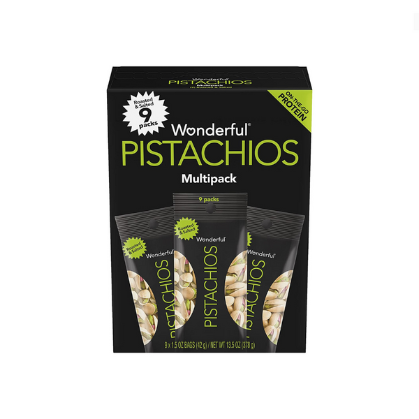 9 Bags of Roasted and Salted Wonderful Pistachios