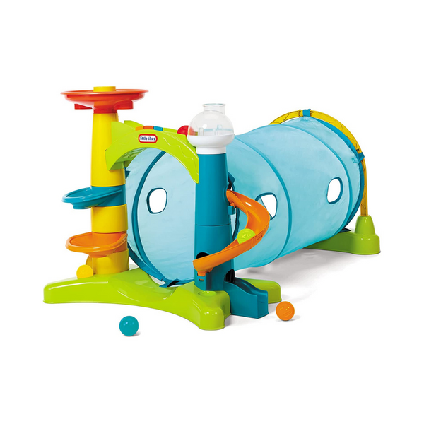 Little Tikes Learn & Play 2-In-1 Activity Tunnel With Ball Drop Game, Music, Accessories, And More