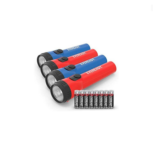 4-Pack LED Flashlights with Batteries