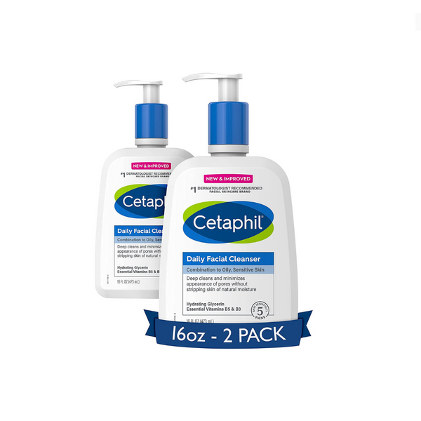 2 Bottles of Cetaphil Daily Facial Cleanser