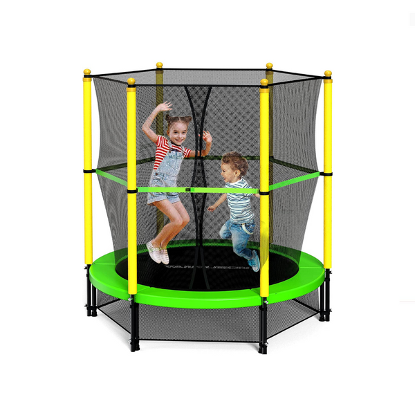 55" Trampoline for Kids with Net Safety Enclosure