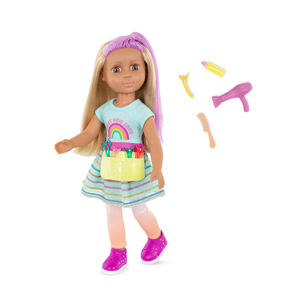 14-inch Poseable Hairdresser Doll