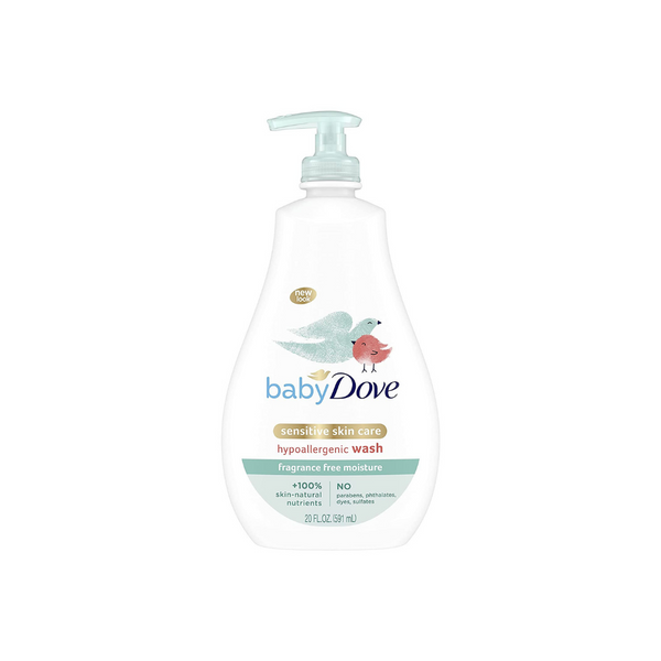 4 Bottles Of 20oz Baby Dove Sensitive Moisture Tip To Toe Wash And Shampoo