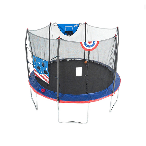 Skywalker Jump N’ Dunk Trampoline with Safety Enclosure and Basketball Hoop