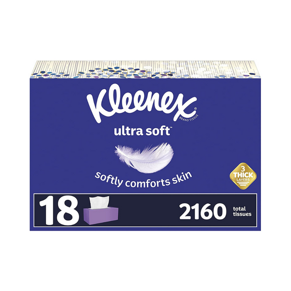 18 cajas de pañuelos faciales ultra suaves Kleenex