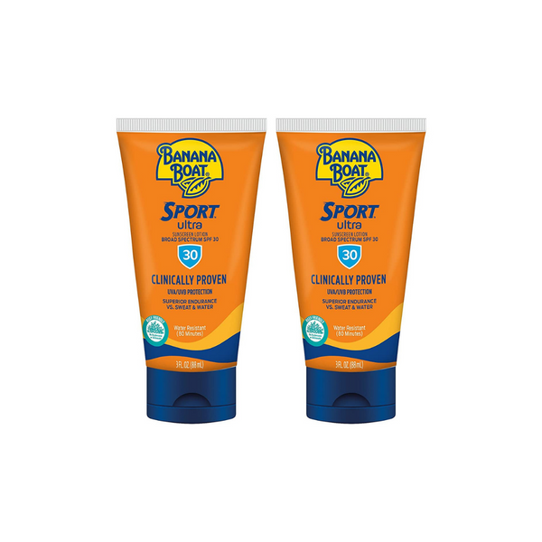 Paquete de 2 lociones de protección solar Banana Boat Sport Ultra SPF 30, botellas de 3 oz