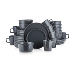 Stone Lain Coupe Gray Matte Dinnerware Set Service