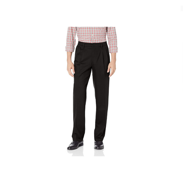 Dockers Pantalones elásticos de algodón color caqui Lux de corte clásico para hombre