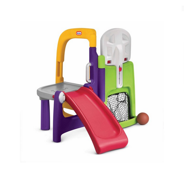 Escalador plegable 4 en 1 de Little Tikes con aro de baloncesto