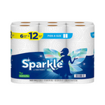 6 rollos dobles (12 regulares) de toallas de papel Sparkle Pick-A-Size