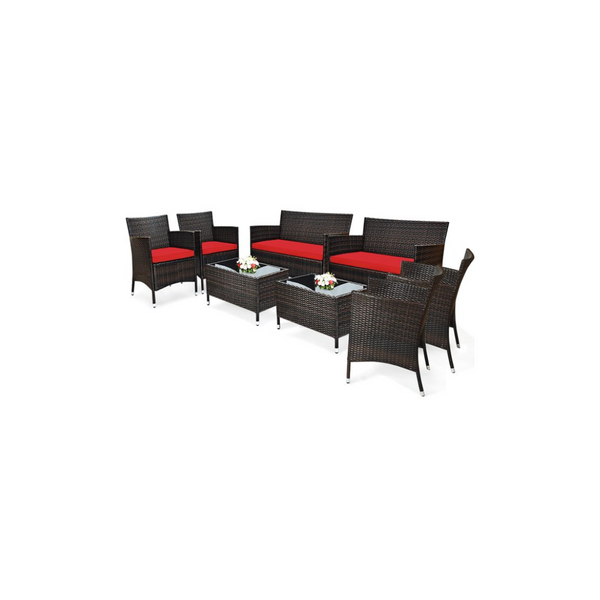 8 Piece Outdoor Patio Furniture Set (4 Colors)