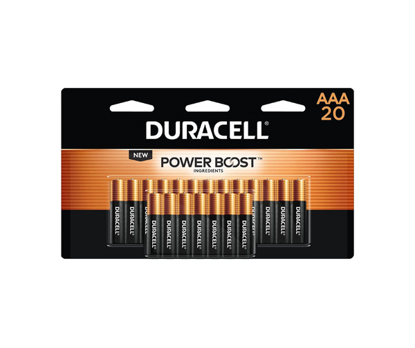 20 pilas alcalinas Duracell CopperTop AAA