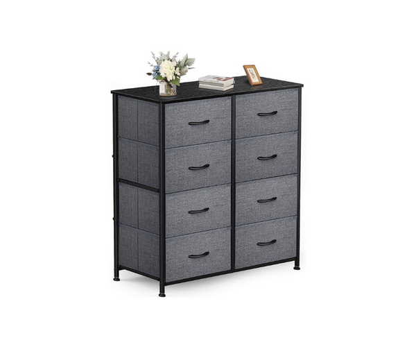 Sturdy Steel Frame Dresser with 8 Drawers