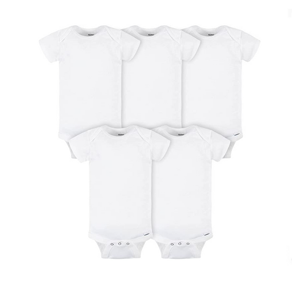 Gerber baby-boys 5-pack Solid Onesies Bodysuits