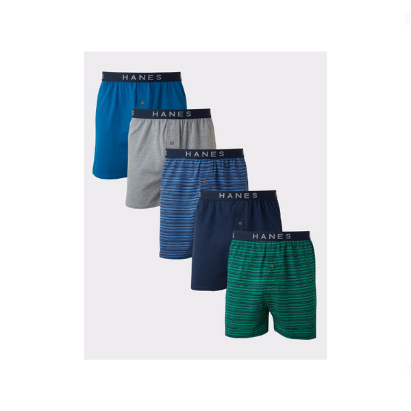 5 Hanes Ultimate Men's ComfortSoft Knit Boxers