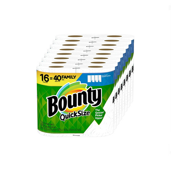 16 Family Rolls = 40 Regular Rolls of Bounty Quick Size Paper Towels