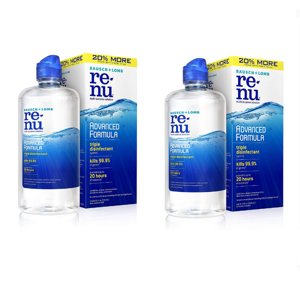 2 Bottles of Renu Contact Lens Solution