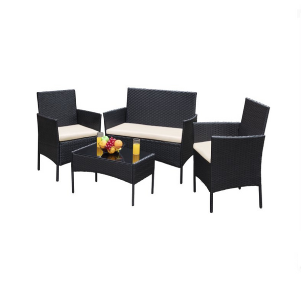 4 Piece Outdoor Patio Conversation Set (4 Colors)