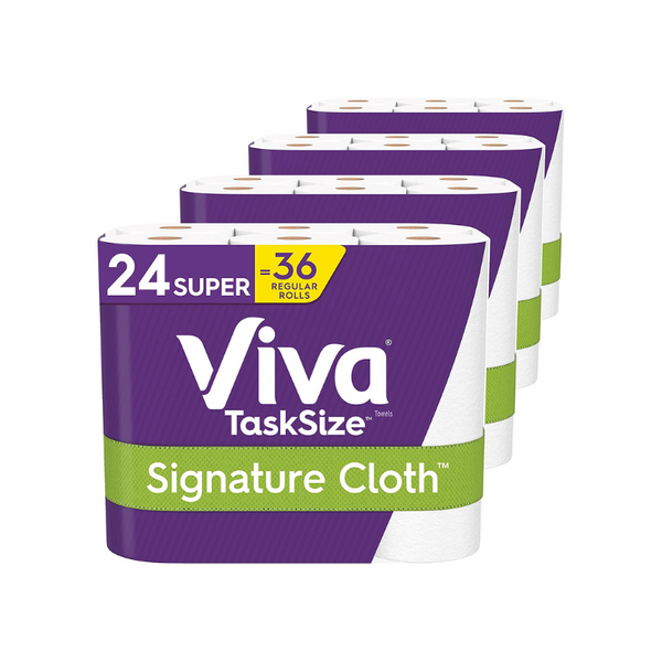 24 Super Rolls = 36 Regular Rolls Viva Signature Cloth Paper Towels