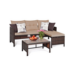 3 Piece Patio Sofa Set