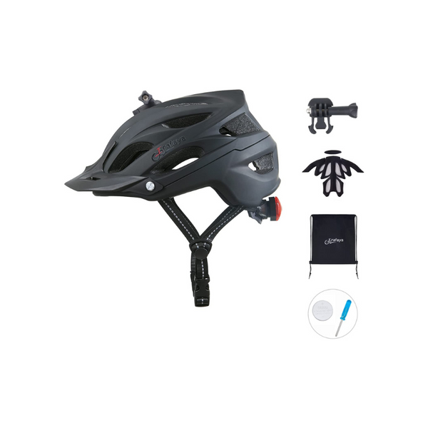 Bike Helmet with Safety Light & Camera Mount