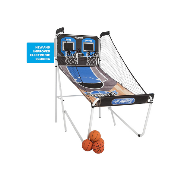 Juego de baloncesto de tiro doble con anotador electrónico LED y reloj de tiempo