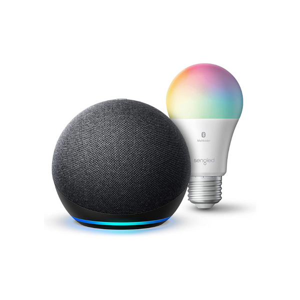 Echo Dot Smart speaker with Sengled Bluetooth Color Bulb