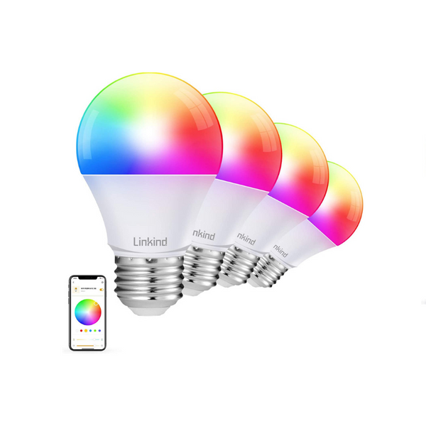 Pack of 4 Smart WiFi LED Light Bulbs