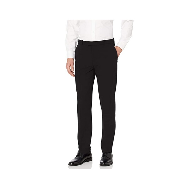 Van Heusen Pantalón de ajuste recto con frente plano flexible para hombre