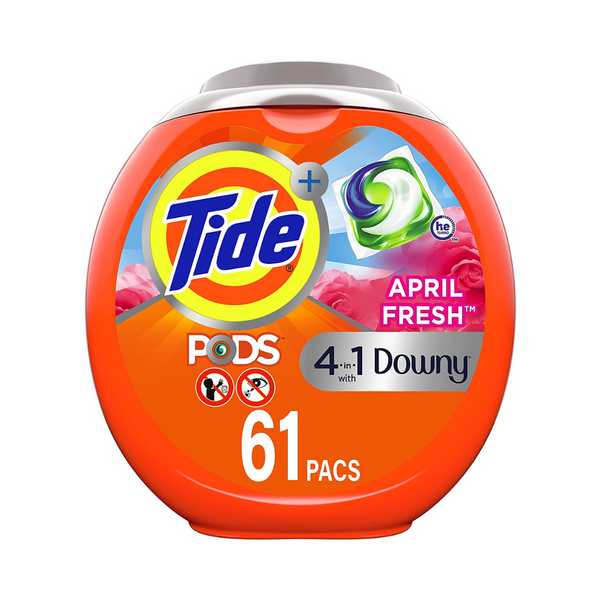 61 Tide Plus Downy April Fresh Scent Detergente en cápsulas 4 en 1