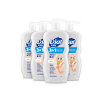 4 botellas de gel de baño y cabello 3 en 1 Dial Kids