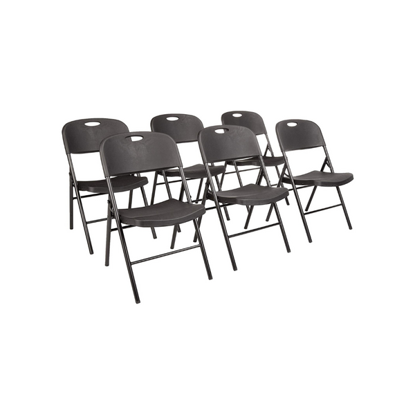 6-Pack Amazon Basics Folding Plastic Chairs