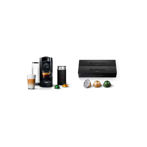 Nespresso Vertuo Plus Coffee and Espresso Machine With Capsules and Frother