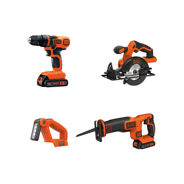 Black+Decker 20V Max 4 Tool Cordless Drill Combo Kit