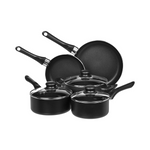 Amazon Basics Non-Stick Cookware Set, Pots and Pans - 8-Piece