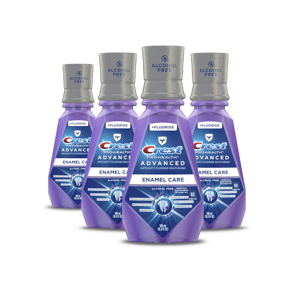 4 botellas de enjuague bucal Crest ProHealth Advanced Extra Deep Clean