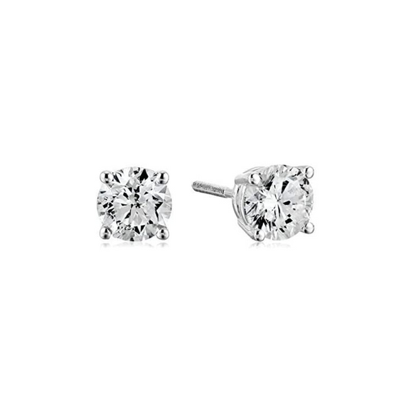 Amazon Collection Certified 14k White Gold Diamond Earrings