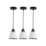 Farmhouse Kitchen Pendant Lighting with Handblown White Glass Shade