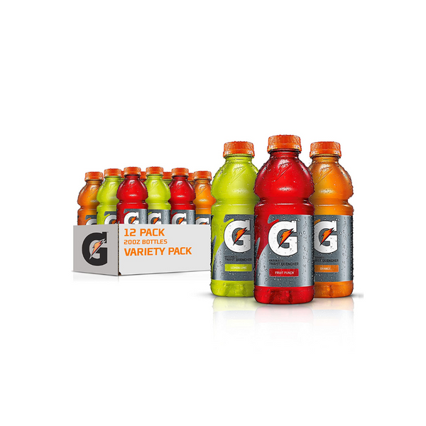 Paquete variado de 12 botellas de Gatorade Original Thirst Quencher