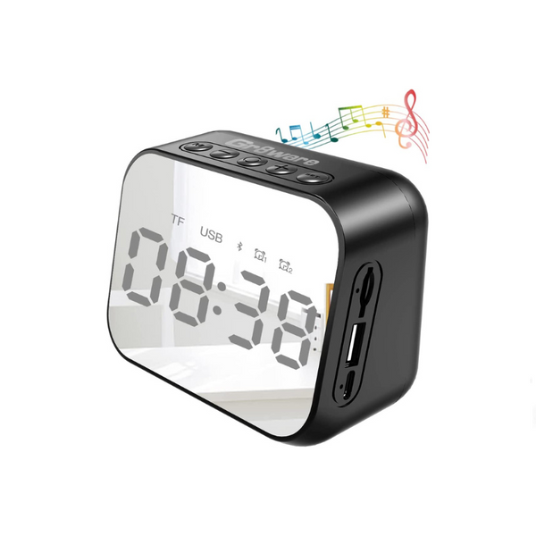 Rechargeable LED Mirror Alarm Clock With USB Port