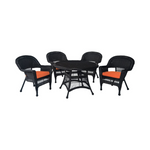 Jeco 5 Piece Wicker Dining Set