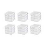 Set Of 6 Sterilite Small Drawer Units