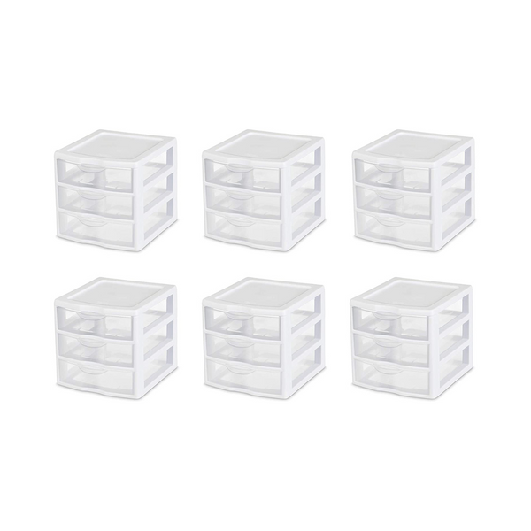 Set Of 6 Sterilite Small Drawer Units