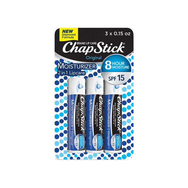 3 Sticks of ChapStick Moisturizer Lip Balm