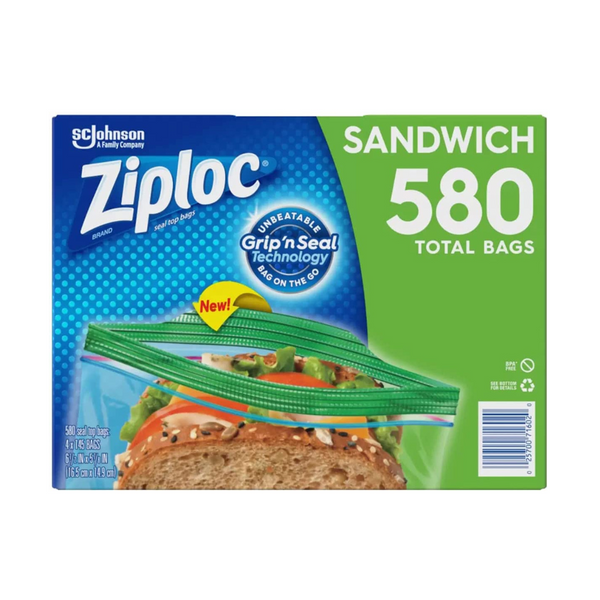 Pack Of 580 Ziploc Easy Open Tabs Sandwich Bags